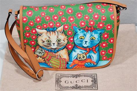 louis wain gucci bag|Sold at Auction: Gucci x Louis Wain Cat Print Messenger Bag.